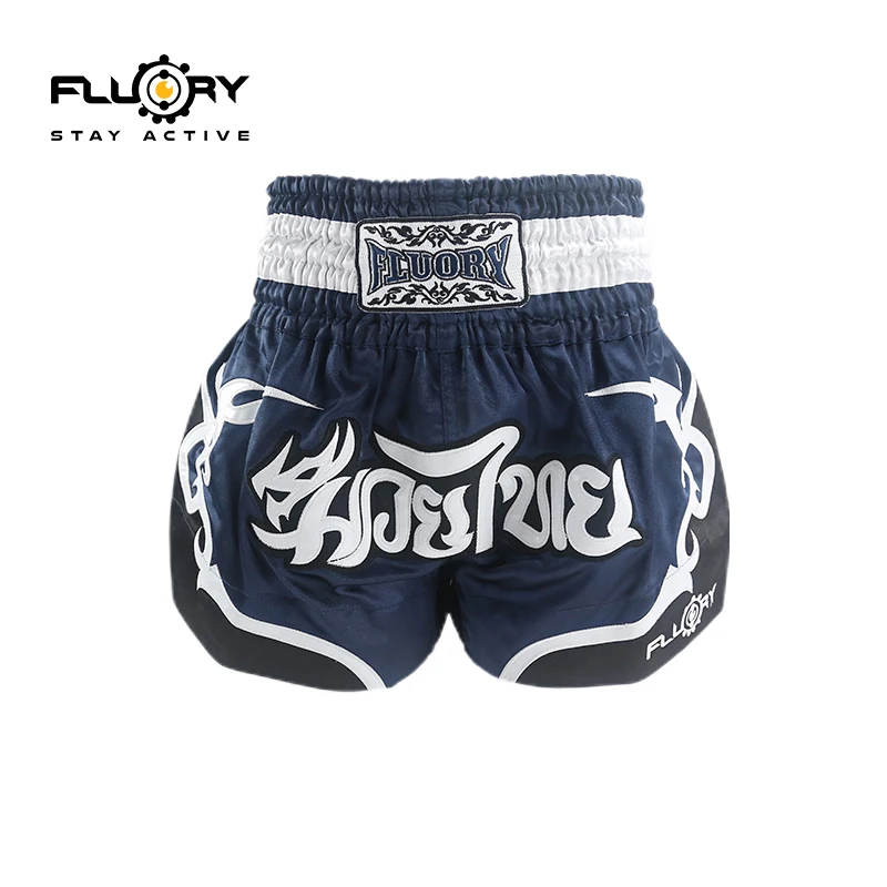 Fluory タイボクシングショート男性女性子供フェアテックスショーツ MMA ショーツボクシングパンツショーツ刺繍 MMA ショーツ