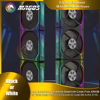 PC Case Mirror RGB Fan Infinitely Vision Similar to Lian Li Fan 53CFM Silent Forward & Reverse 5V ASUS AURA SYNC