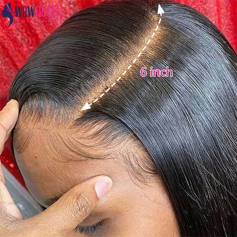 Fechamento de renda suíça transparente 4x4, cabelo humano frontal de renda 13x4, linha fina natural, fechamento 2x6, apenas peles derretidas, remy