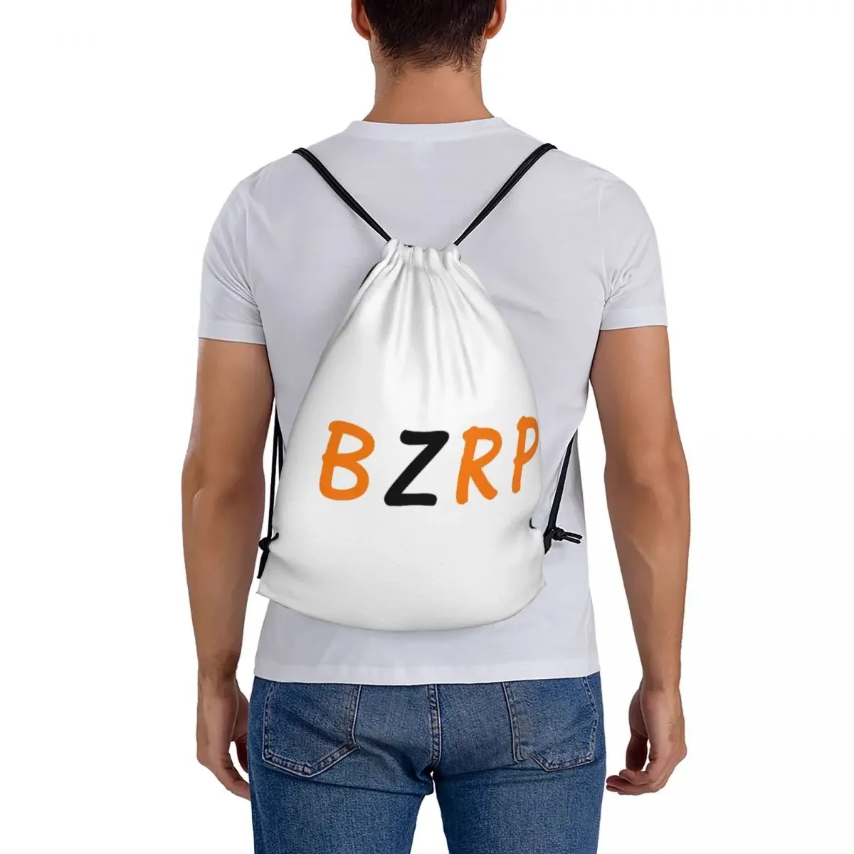 Bizarrap BZRP Sacos de cordão portáteis multifuncionais, bolso para pacotes, bolsa de esportes, mochila para homens e mulheres, mochilas escolares