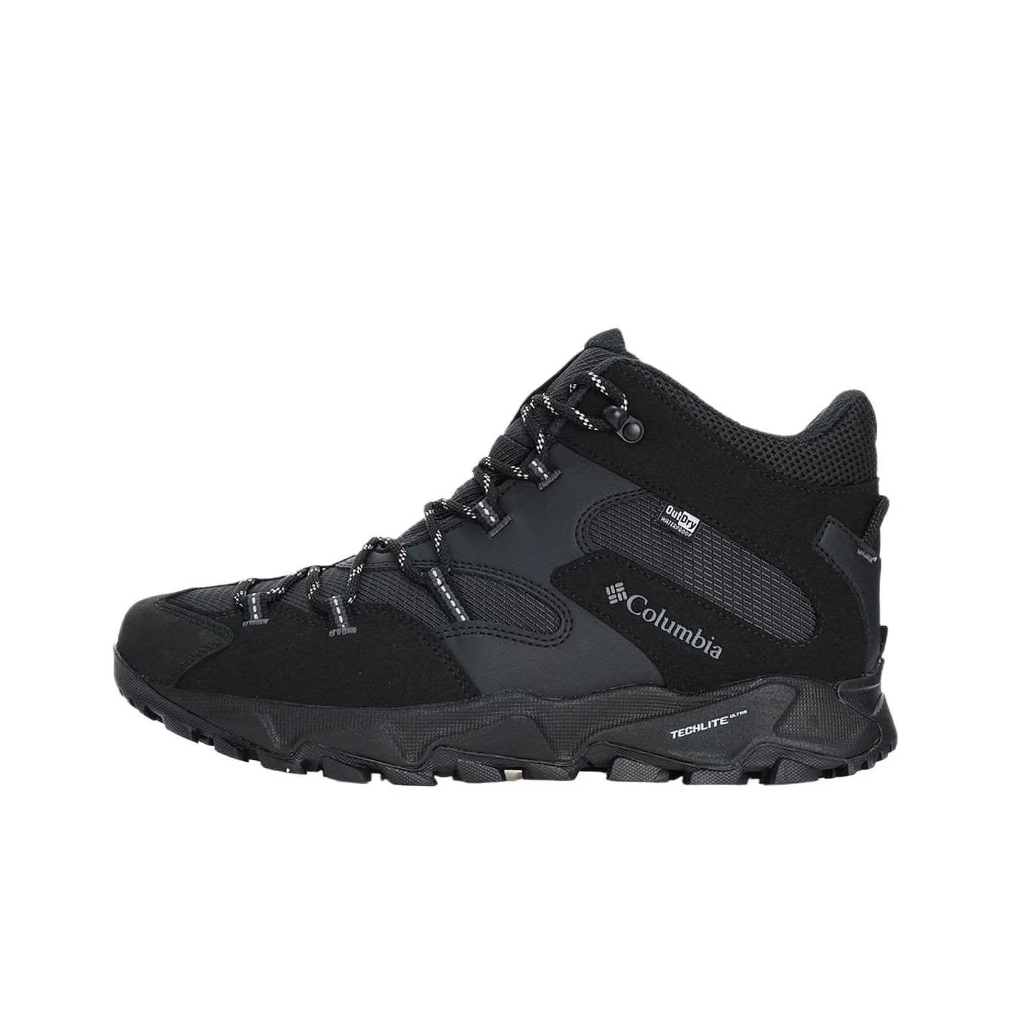 Zapatos de Montañismo Columbia Mid Top para Hombre, Color Negro, Ajuste Ancho