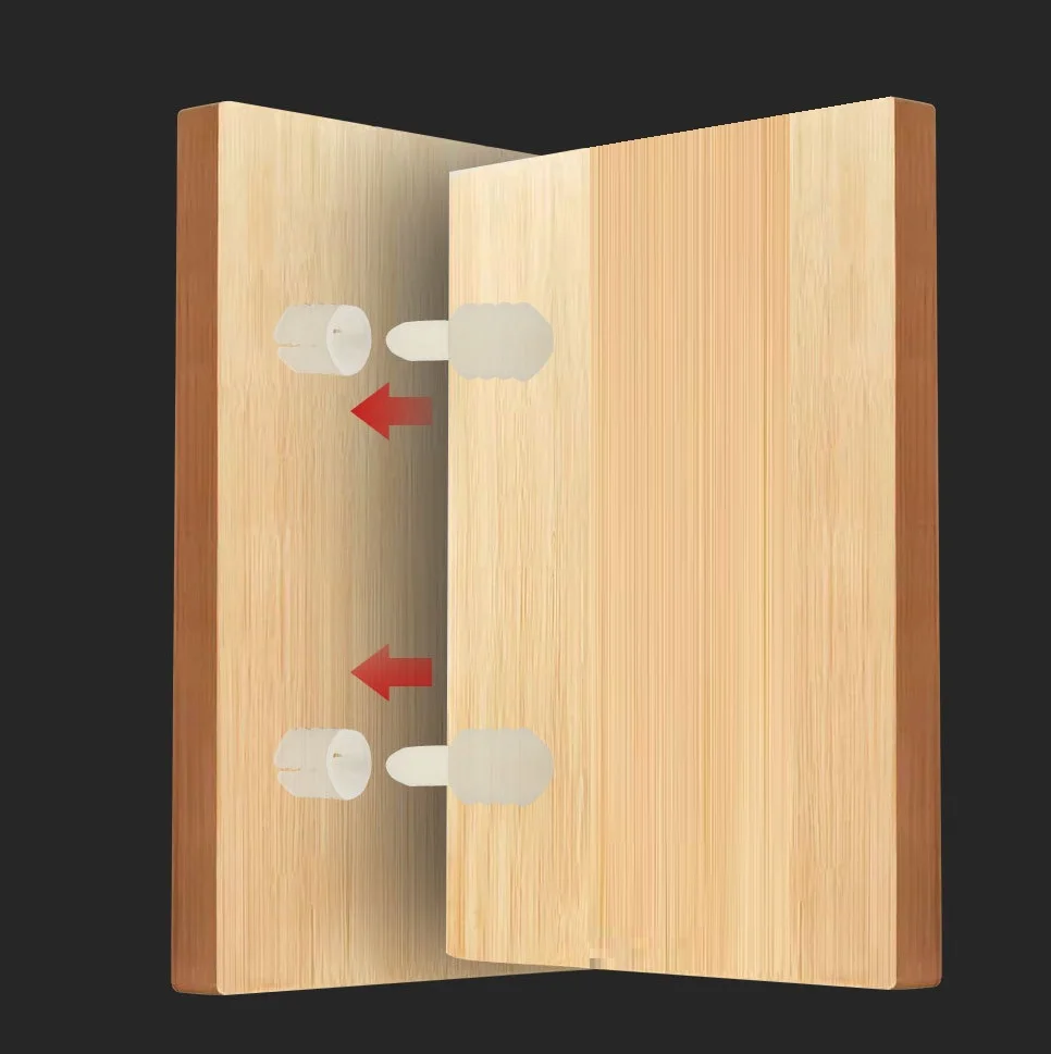 200Pcs Invisible Nylon Fixing Clip Dowel Two Pieces Press Fit Decorative Wooden Wall Panel Slats Stripe