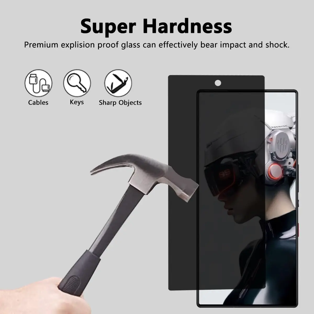 Anti Spy Tempered Glass for Red Magic 9 9S Pro Anti Glare Privacy Screen Protector for ZTE Red Magic 9 Pro Plus