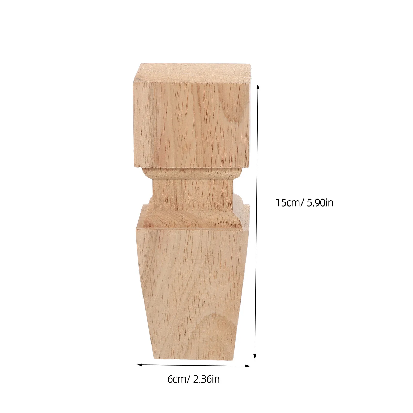 2Pcs Solid Wood Sofa Legs Elegant European Design Heavy Duty Furniture Legs Replacement Anti-Slip Wood Feet for Cabinet Couch