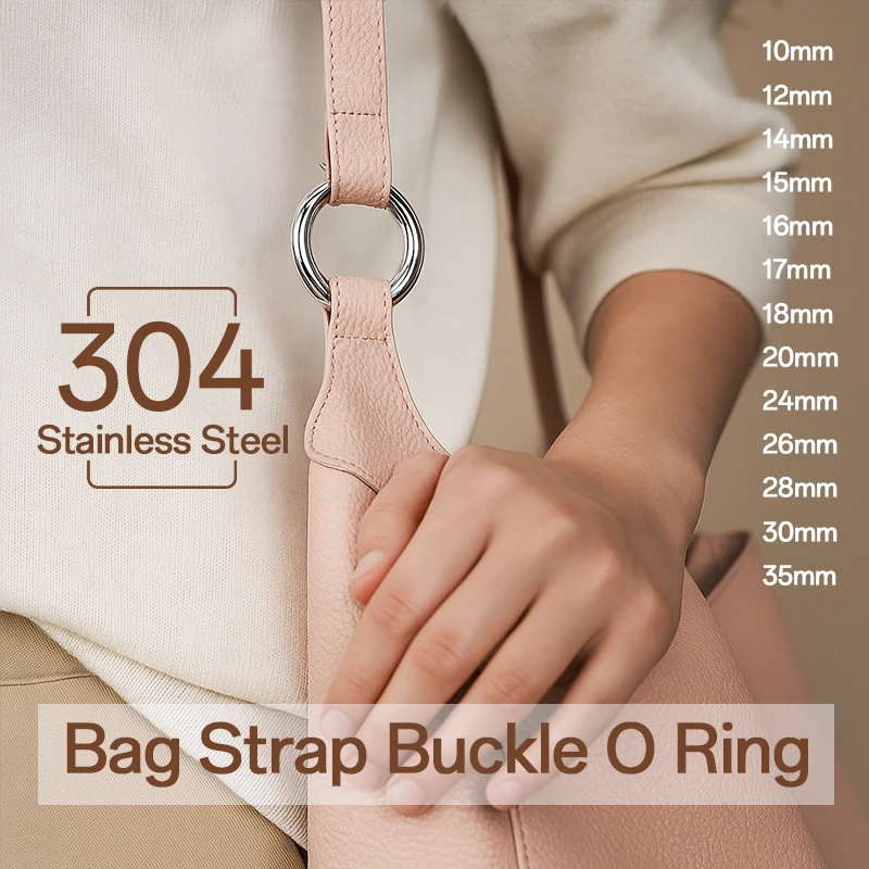 

2/4Pcs 304 Stainless Steel O Ring Spring Snap Buckle for Keychain Bag Strap Hook Dog Collar Clip Clasp Loop Hardware Accessories