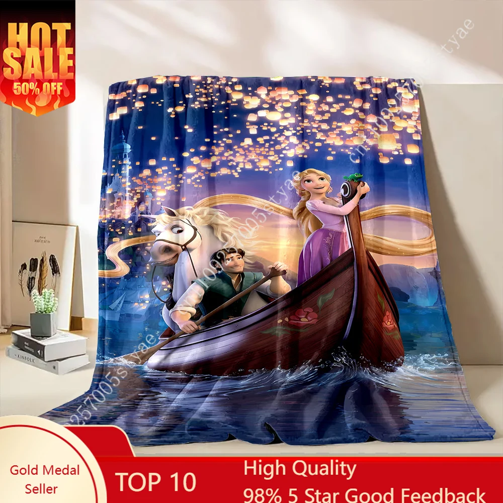 

Tangled Rapunzel Blankets Disney Cartoon Plush Blanket Indoor Decoration Child Holiday Party Boy Girl Gifts Warm Custom Quilt