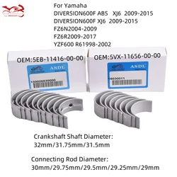 For YAMAHA DIVERSION 600F ABS XJ6 FZ6N FZ6R XJ6NA XJ6N YZF600 R6 Benelli BN600 30mm Motor connecting rod 32mm Crankshaft Bearing