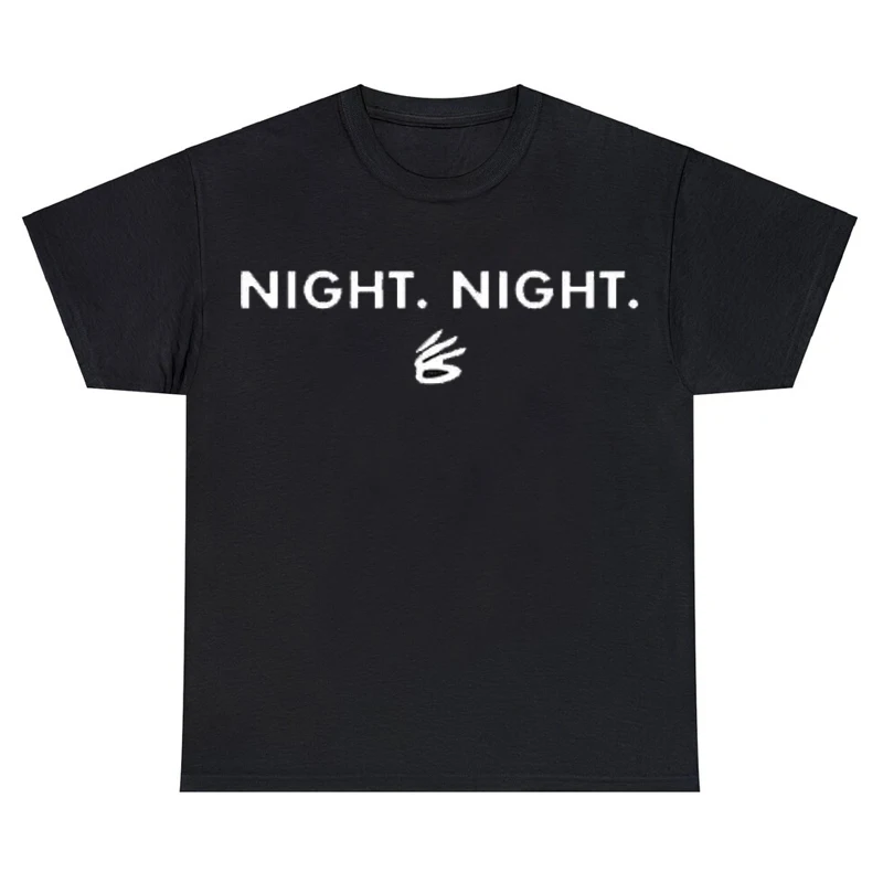 

Steph Curry Night Night T Shirt Men Casual Summer Short Sleeve Tshirt Summer TShrit Black oNeck Male Clothes Streetwear Top Tee