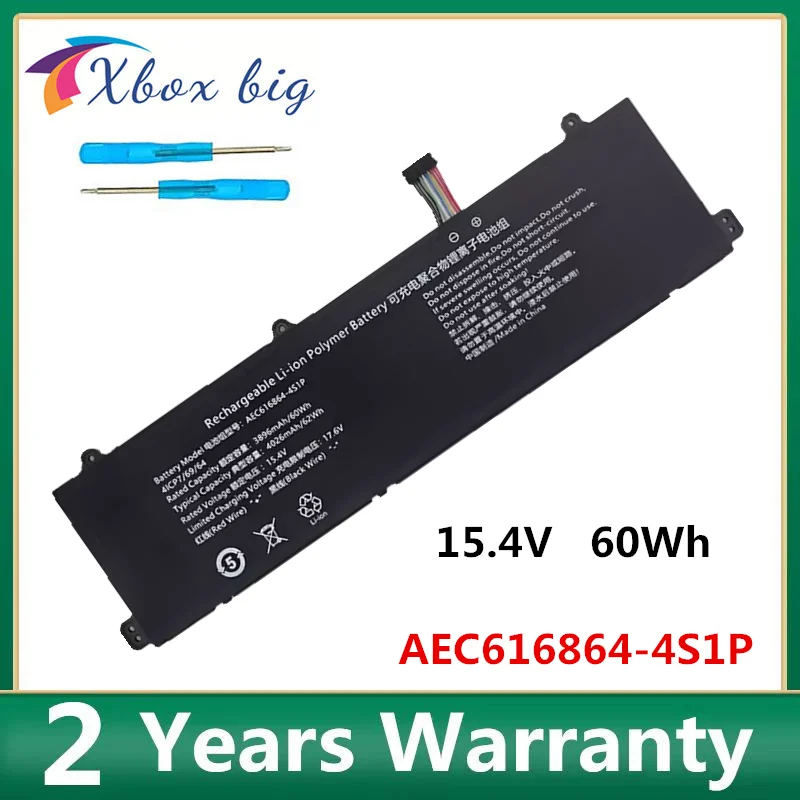 

New AEC616864-4S1P Laptop Battery For MECHREVO 16-7602 Gaming Laptop Battery 15.4V 60Wh 3896mAh