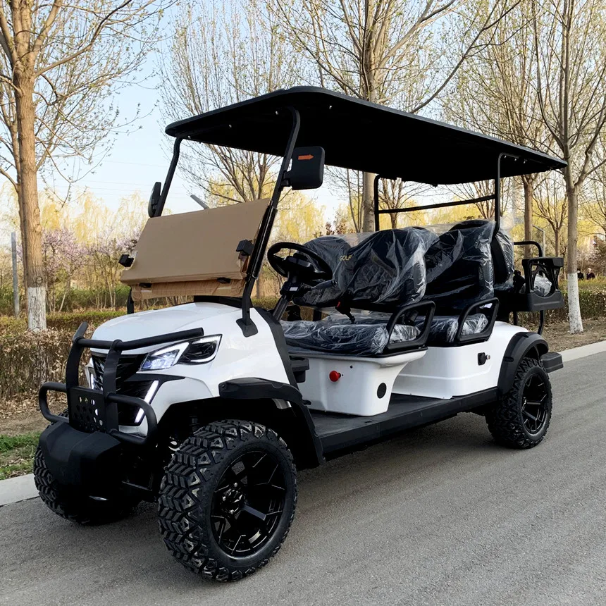 Mini Golf Cart Gas-assisted Enclosed Golf Cart 4KW/5KW/7KW AC Motor Brand Electric Golf Cart Factory Price