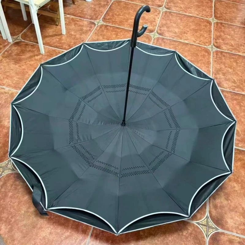 24 Bones Folding Umbrella for Car Automatic Open Close Long Handle Umbrella Large Windproof Auto Parasol Durable Storm Umbrellas