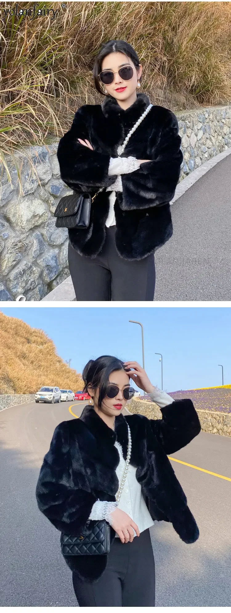 YOLANFAIRY Natural Fur Coat Woman Real Fur Mink Coat 2025 Luxury Women's Whole Mink Fur Jacket Women Short Winter Chaquetas