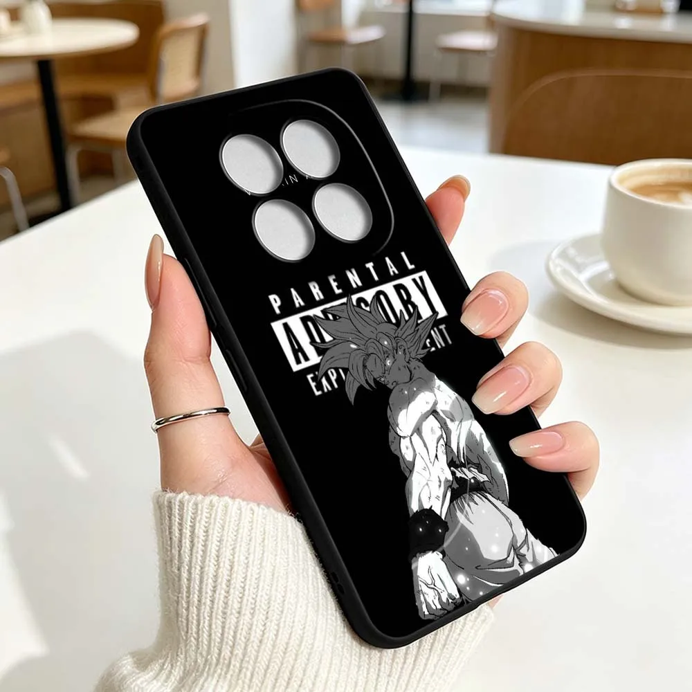 D-Dragon Ball Luxury Phone Case For Xiaomi Redmi Note 15 14 13 13R 12R 12 12S 11 11S Pro Plus 4G 5G Black Soft Cover