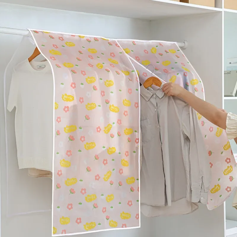 Household Clothing Dust-proof Cover Translucent Dust-proof Clothing Cover Wardrobe Storage Suit Hanging Bag Dust-proof Bag