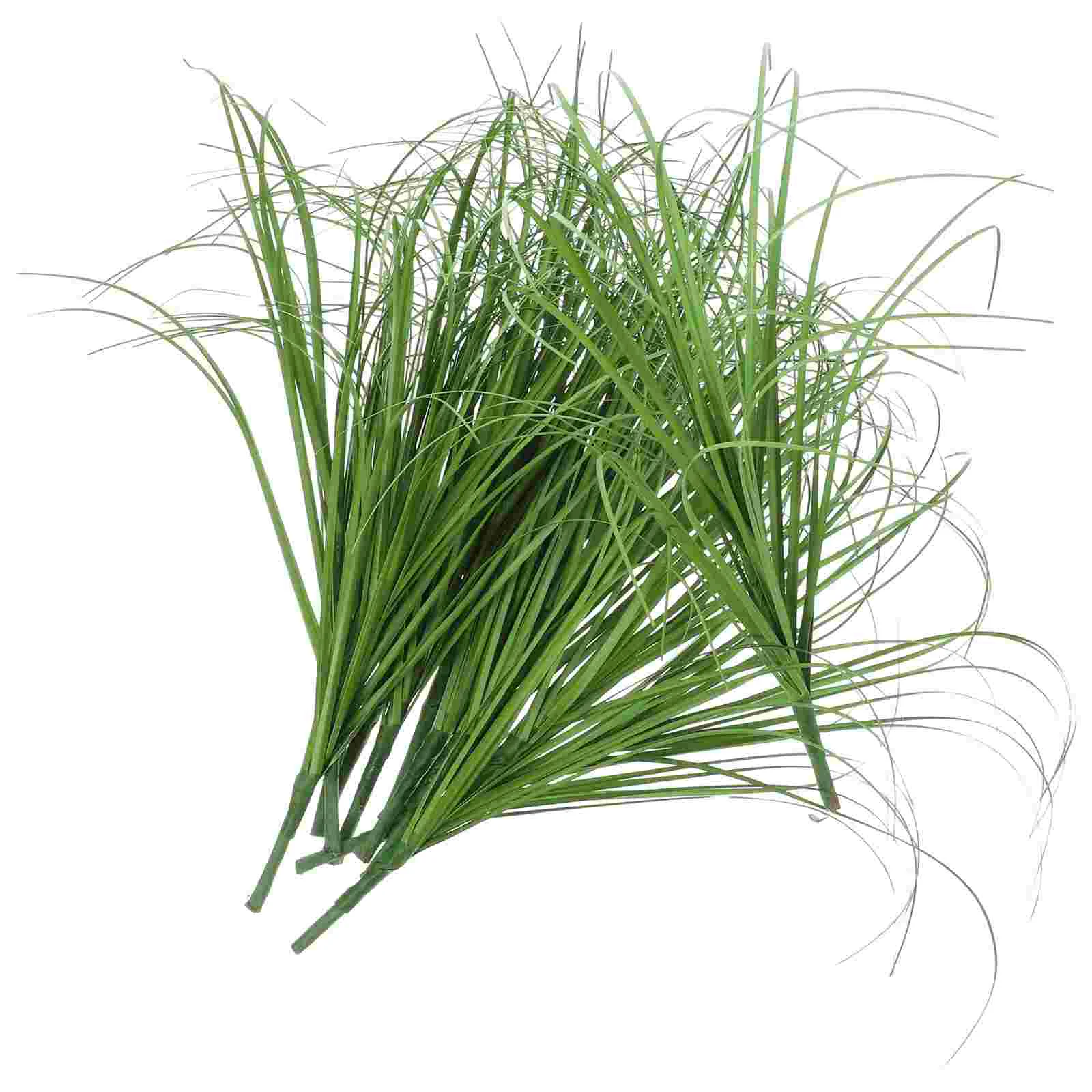 12 Pcs Synthetic Grass Artificial Green Stem Fake Outdoor Simulation Model Home Decor