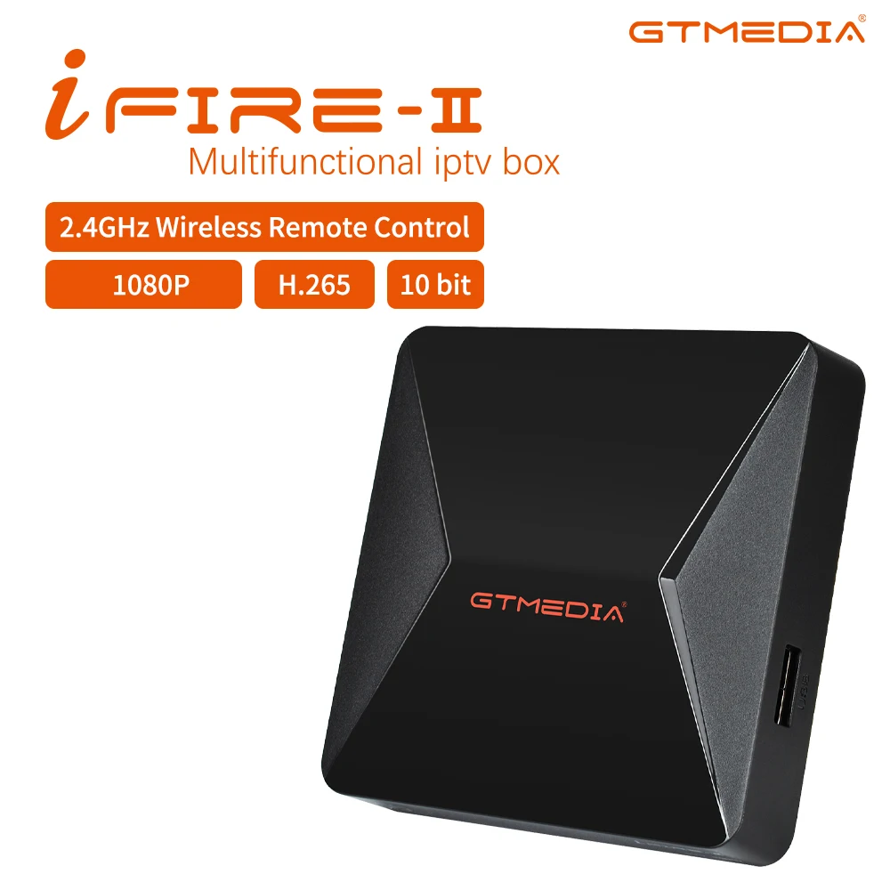 [My]2024 Newest GTMEDIA ifire2 1080P H.265 HEVC Built-in WIFI 2.4G 2.4G Wireless Remote Control Set Top Box Upgrade