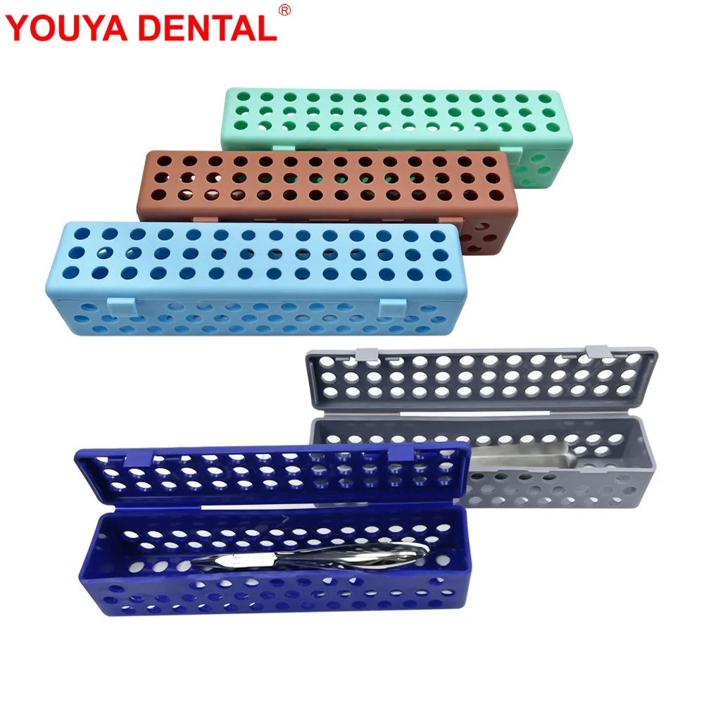 Dental Disinfection Box Autoclave For Tooth Extraction Elevators Sterilization Box Dentist Pliers Forceps Instrument Case Holder