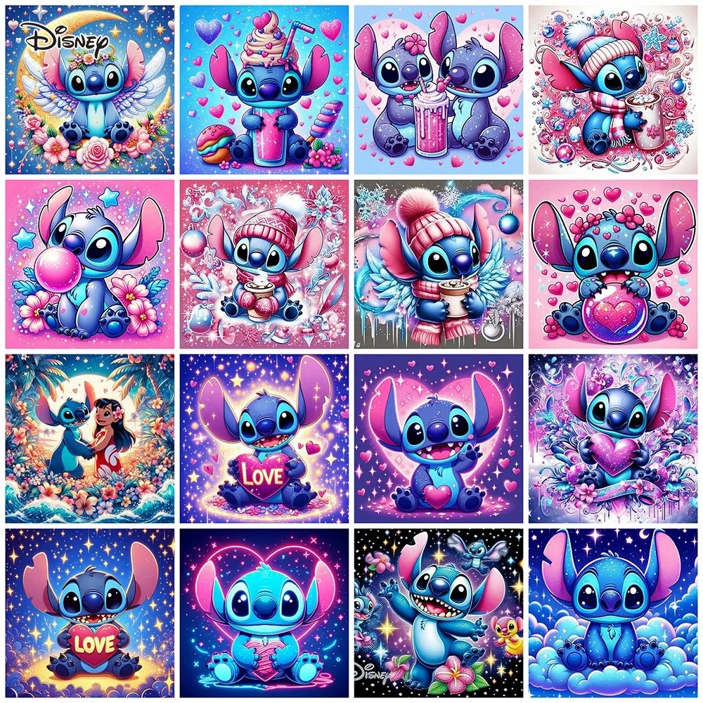 Disney Diamond Mosaic Lilo Stitch Painting Full Round Stitch Embroidery Cartoon Picture Rhinestones New Arrival Decor For Home