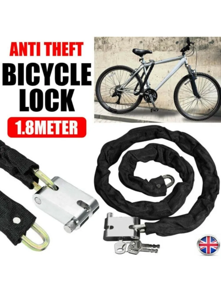 AliExpress NONE 1.8m Bike Chain Lock Home Garden Bicycle Heavy Duty Security Padlock Motorbike