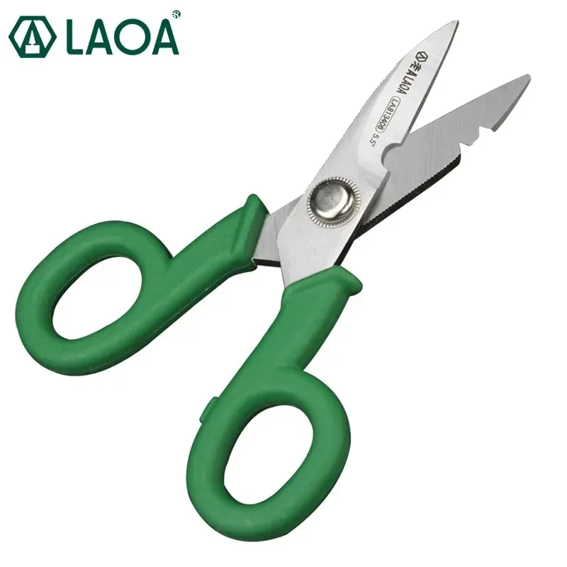 LAOA 5.5inch Stainless Electrician Scissors Household Shears Tools Stripping Wire Tools Cut Wires