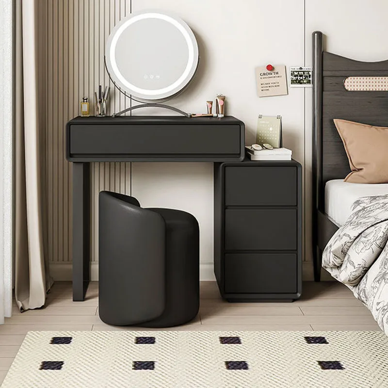 

Black Clear Vanity Table Creative Lounge Unique Aesthetic Modern Dressing Table Interior Mesa De Maquillaje Room Decorations