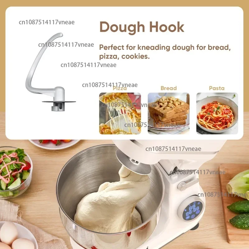 5L DC Silent Dough Mixer Smart Electric Dough Kneader Egg Beater For Home Kitchen