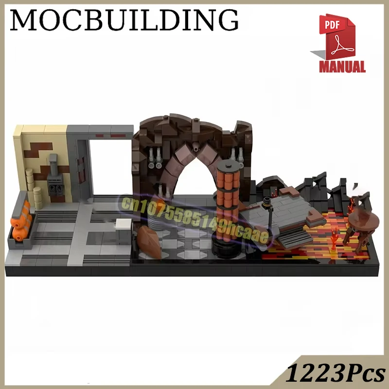 Modular Base Duel Scene Classic Fighting Diorama MOC Building Block Space Movie Construction Creative Toys for Boys Girls