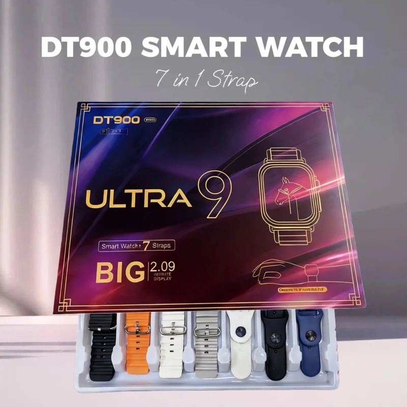 Alternative view of Reloj Inteligente DT900 Ultra 9 con Pantalla Grande de 2.09'', 7 Correas, Llamadas Bluetooth, Monitor de Actividad Física, Compatible con IOS y Android 