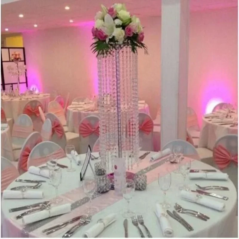 Crystal Flower Stand Wedding Road Lead Acrylic Centerpiece For Event Party Decoration Home Hotel Christas Marriage Table Bride