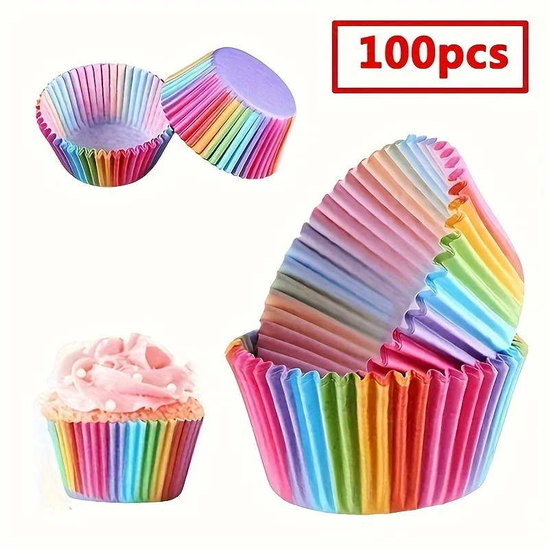 Rainbow Cupcake Paper Liners 6