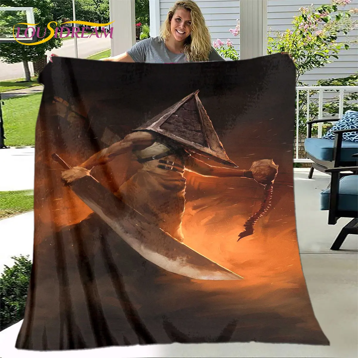 Silent Hill Horror Movie Game Soft Plush Blanket,Flannel Blanket Throw Blanket for Living Room Bedroom Bed Sofa Picnic Cover Kid - Image 3