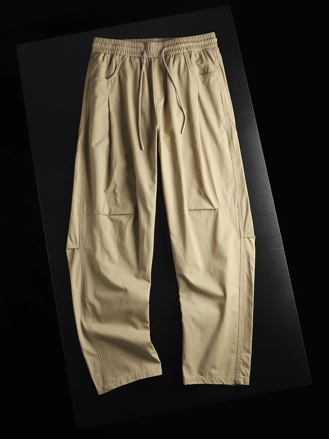 

Мужские повседневные брюки American Sle свободного кроя из чистого хлопка, тонкие, широкие, прямые, модные, в стиле рабочей одежды, летние