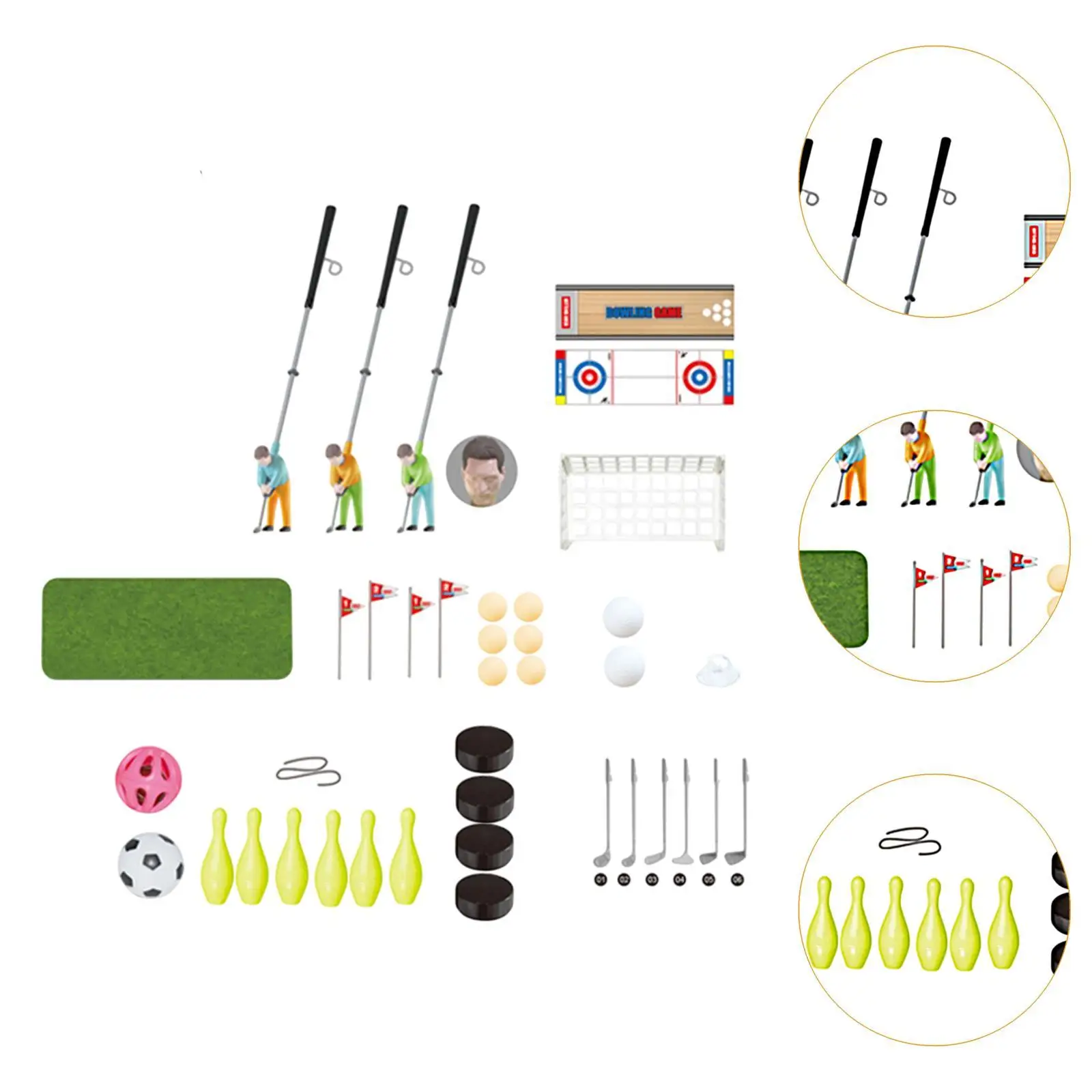 مجموعة جولف للأطفال 6 في 1 ألعاب كروية مضحكة للأطفال للحديقة الداخلية والخارجية