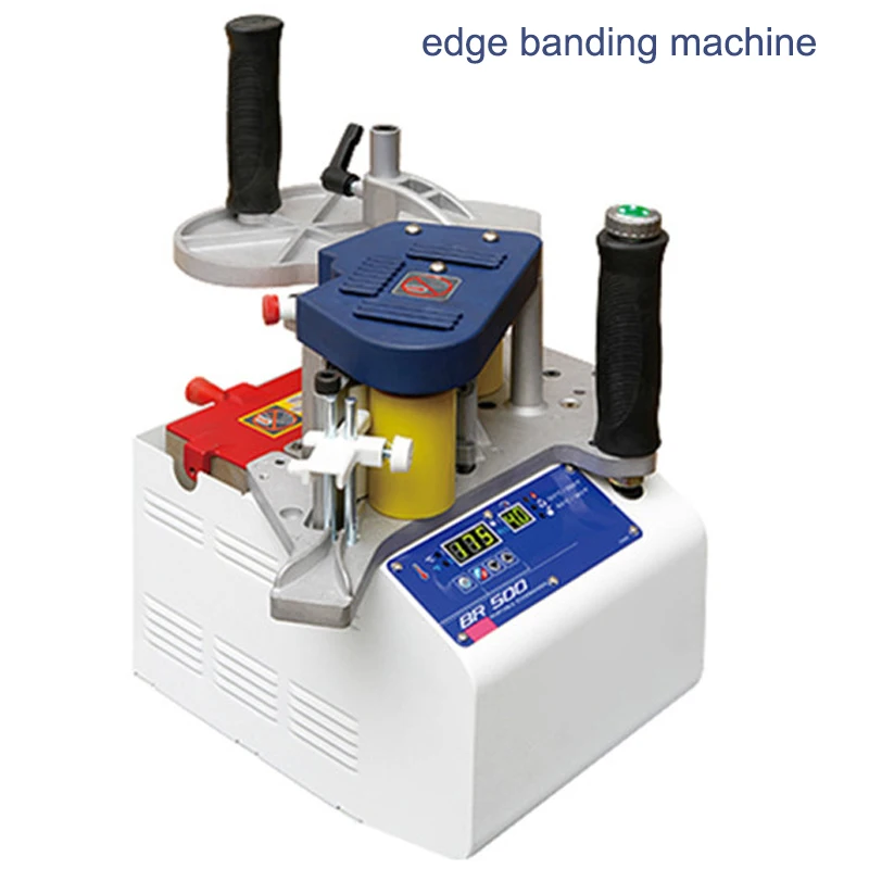 Portable BR500  Edge Banding Machine Wood PVC Automatic Gluing Edge Bander Adjustable Speed/ Digital Temperature Control