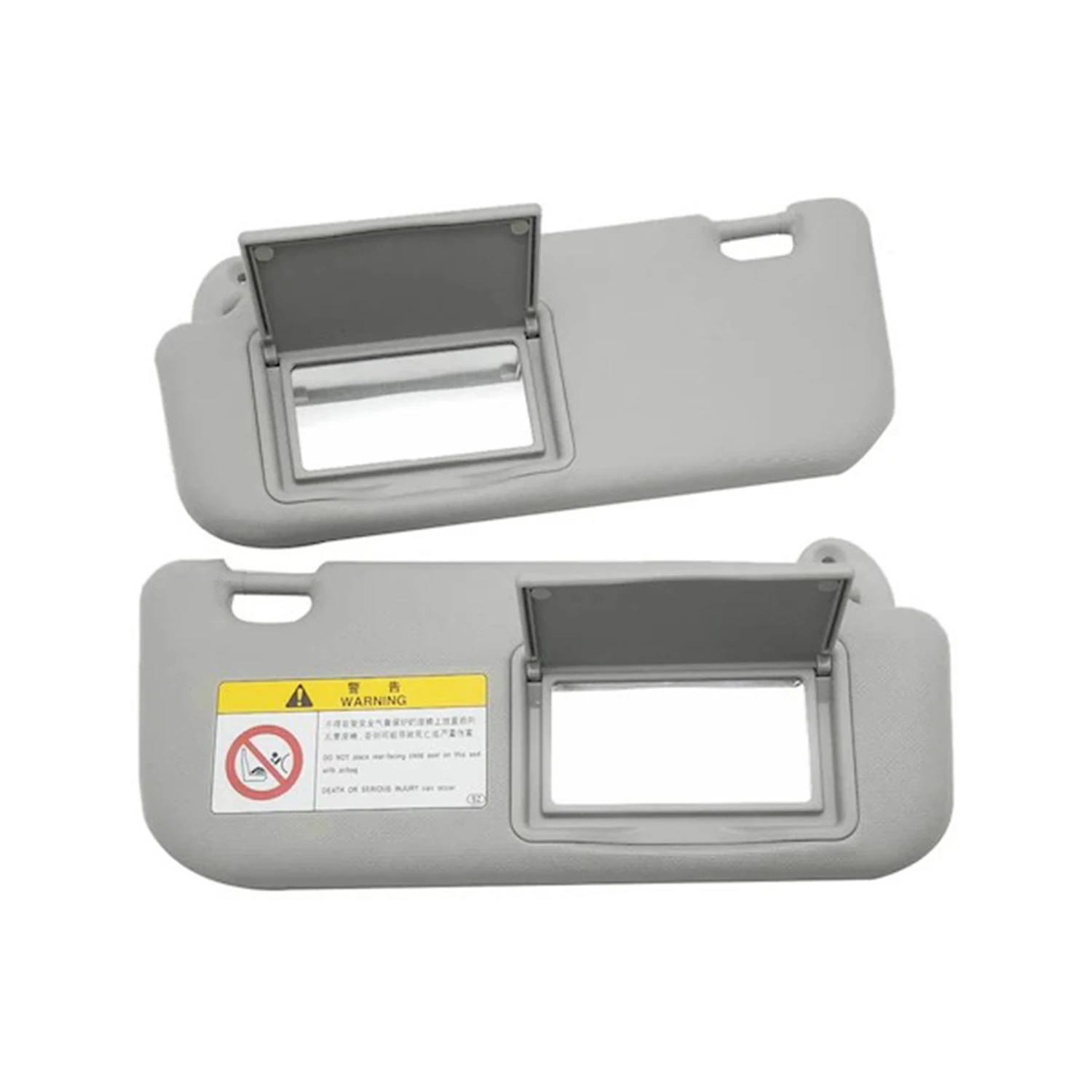 

Car Sun Visor 2 Pcs Left Right Driver Passenger Gray 35*14.5*2.1cm ABS 74320-02B21 74310-02K91 for Toyota Corolla 2014-2018