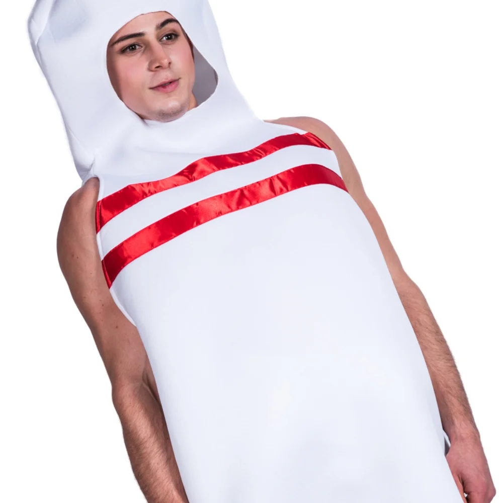 Costume de Cosplay de Pourim d'Halloween pour Adulte, Vêtement de Bowling Blanc, ixde Festival, Vêtements de Scène Amusants