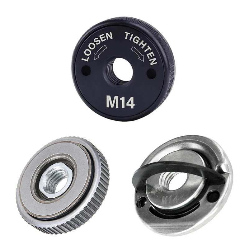 

M14 Thread Angles Grinder Pressure Plate Nut Inner Outer Locking Nut Power Tool Universal Replace Accessory