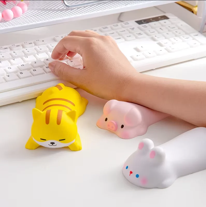 Cute Mouse Pad Keyboard Mouse Wrist Rest Support Girl Soft Computer Laptop Desk Mat Typing Protection Wrist Ergonomics Kawaii