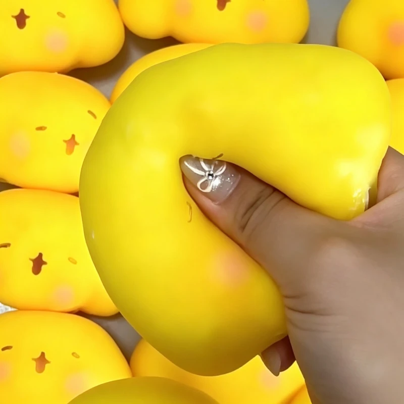 Crunchy Tangyuantu Ball Squishy Stress Ball Fidget Toy Crunchy Squeeze Ball Round Blocks Filled ASMR Anti Stress Toys for Adults - view 4