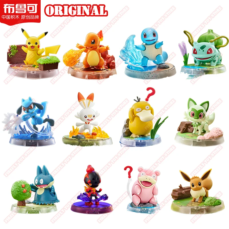 Original Pokemon Animation Game Peripheral Toys CV-S Eevee Charmander Assembly Movable Anime Action Model Figures Collection