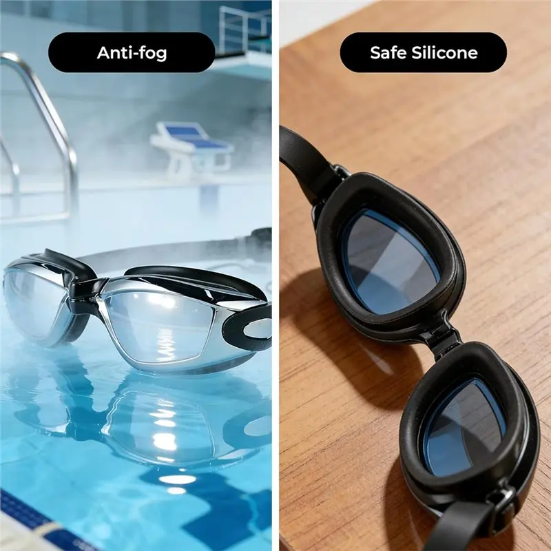 Superior-Swimming Goggles Anti-Fog UV Protection Goggles No Leaking Integrated