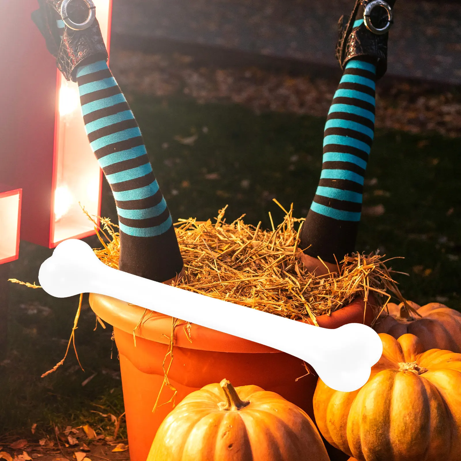 

Имитация костей большого размера из прочного безопасного материала для тематических вечеринок на Хэллоуин, украшения для секретных комнат, предметы для розыгрышей