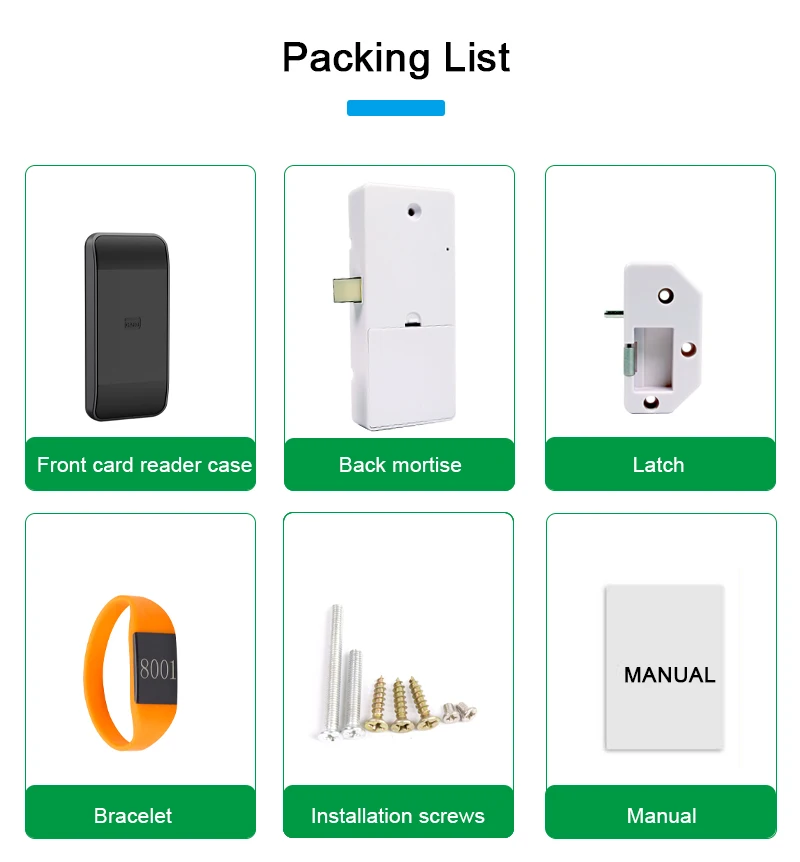 Neu Eingetroffenes Elektrisches Schlüsselloses 13,56 MHz M1 RFID-Karten-Schrankschloss, NFC Smart Lock für Schwimmbäder – Detail 7