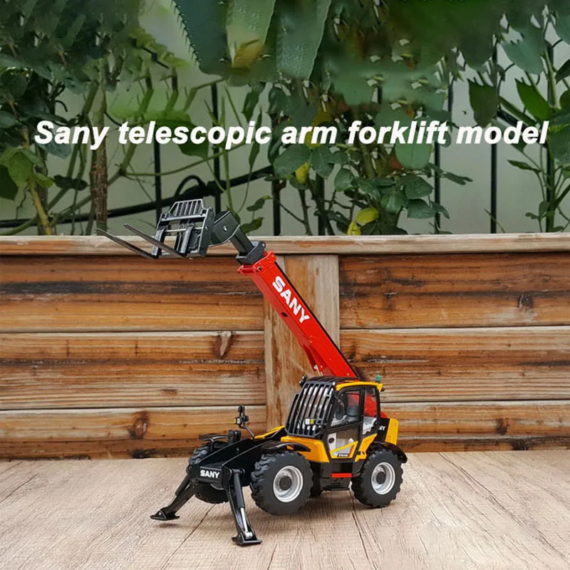 Diecast 1/35 scale SANY STH1440 telescopic arm forklift loader simulation alloy construction machinery model Collection Ornament