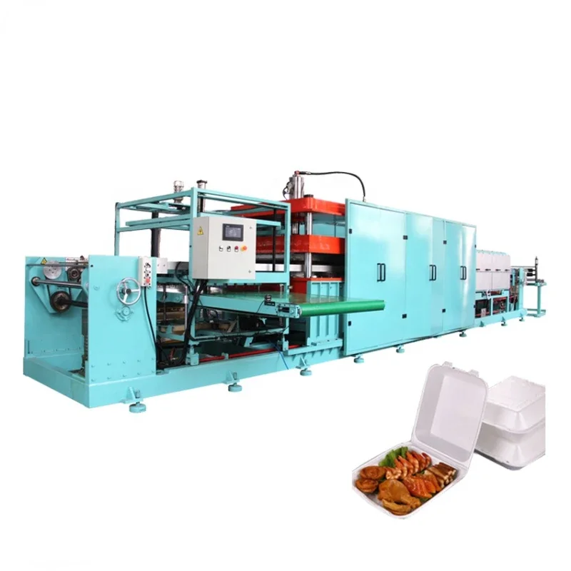 Professional Automatic PE PLA Paper Safe Take Away Vendor Meal Plate Tray Fast Food Box Making Forming Machine