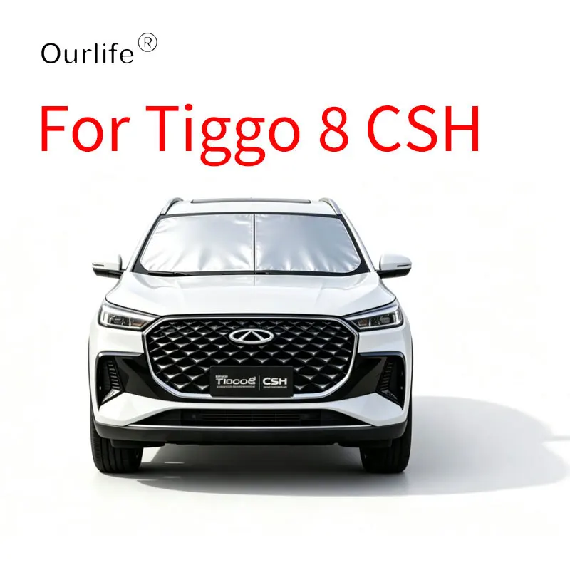Foldable Car Sun Visor For Chery Tiggo 8 CSH 2026 2027 Front Windshield Sunshade Heat Insulation Summer Cooling Auto Accessories
