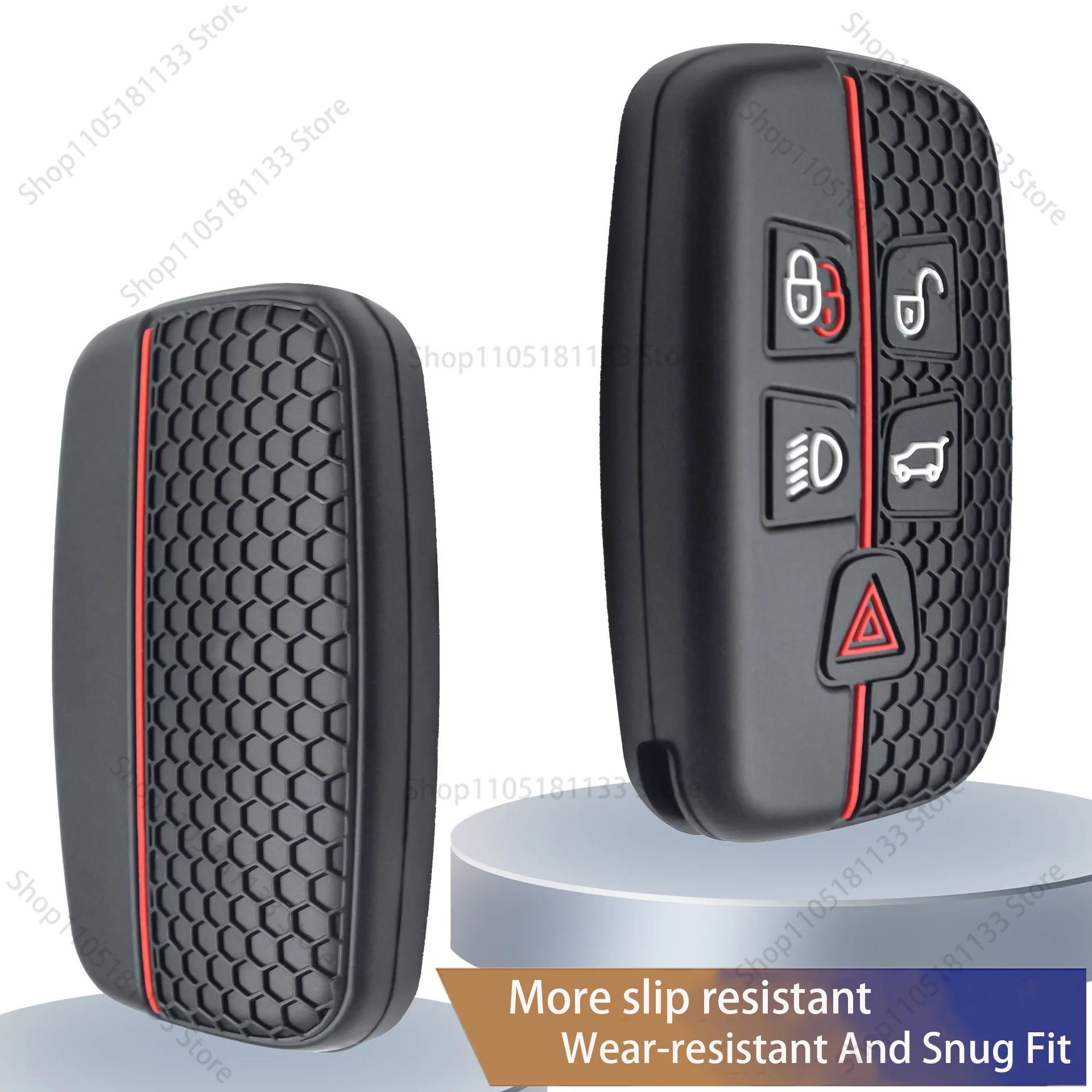 For Land Rover For Saab For Chery Renault Car Key Cover Honeycomb Pattern Remote Control Silicone Case Anti Scratch Shockproof