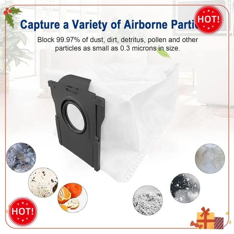 ABLE-حقيبة غبار مفرغة تناسب Fordreame Mova P50 Pro Ultra/P10 Pro Ultra/P10 Ultra/S20 Ultra قطع غيار 12 قطعة