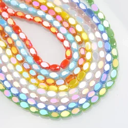 70PCS Chamfered Square Shiny Glass Beads Charms for Jewelry Making Bracelets Findings DIY Beaded Necklace Handmade 5*8mm