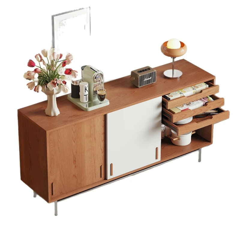 

Medieval style dining side cabinet, living room storage integrated locker, household coffee cabinet